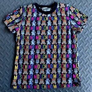 MOOSCHINO Kids Teddy Bear/Robot AOP T-Shirt